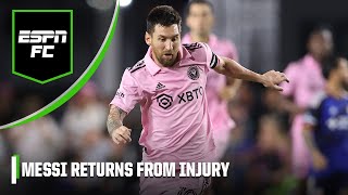 Lionel Messi returns from injury for Inter Miami after missing 4straight MLS games  ESPN FC [upl. by Eugnimod987]