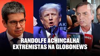 🔥Randolfe achincalha extremistas na GloboNews🔥Peitou onda fascista de Trump e dá aula de civilidade🔥 [upl. by Sandberg]