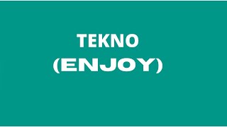 TEKNO  ENJOY PAROLES LYRICS [upl. by Nerrag]