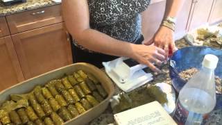 Using a Dolmades Machine  How to make Greek Dolmades or Dolmas [upl. by Huey]