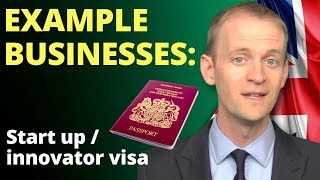 Innovator  startup visas EXAMPLE BUSINESSES 🇬🇧 ✅️ [upl. by Assillam459]