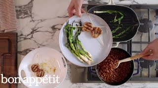 How to Grill BaconWrapped Pork Tenderloin Skewers  Bon Appetit [upl. by Paul]