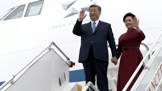 Chinese President Xi Jinping arrives in France for state visit  AFP [upl. by Canotas]