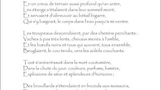 Verhaeren Émile  LABREUVOIR  En un creux de terrain aussi profond quun antre [upl. by Grimonia]