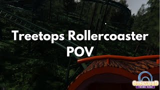 Treetops Rollercoaster POV  Oakwood Theme Park Roblox [upl. by Aihsatal]