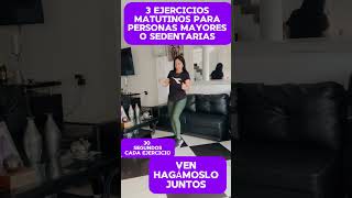 3 ejercicios para personas mayores o sedentarias ✔❤ rutinaencasa ejercicio [upl. by Dempster]