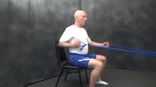 Thoracic  Interscapular Isotonic Strengthening with TheraBand Rowing [upl. by Odlaumor631]