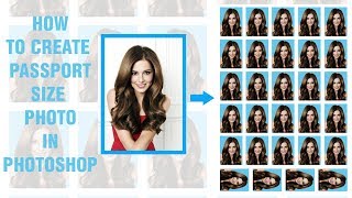 Passport size photo in Photoshop cs6  How to make Passport size photo in Photoshop [upl. by Aicilec]