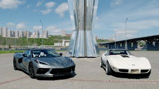 CHEVROLET CORVETTE C3 vs С8 [upl. by Taryne695]