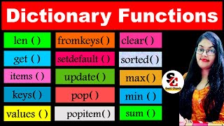 Dictionary Functions in Python  Dictionary in Python Class 11 [upl. by Essirahs]