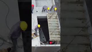 Installation process of prefabricated stairs [upl. by Helprin]