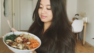 🏠In tih fai leh Bibimbap siam  Mukbang  Living alone  Mizo in Germany [upl. by Hgielyak790]