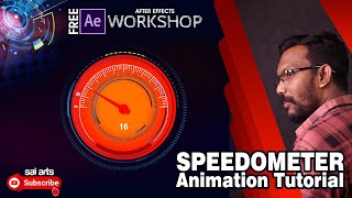 After Effects Speedometer Animation TutorialPart25 [upl. by Anawad54]