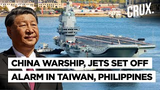 Taiwan Claims Chinese Aircraft Carrier Sailed Close To Philippines Spots J16 Jets amp H6 Bombers [upl. by Irrak]