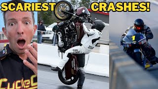 SCARY Drag Bike Crashes Mishaps amp Explosions 😮 [upl. by Mensch750]