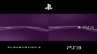 PS3 Fat 2006 vs PS3 Slim Firmware 300 Higher 2009 Startup Comparison Side by Side HD [upl. by Erdnoid]