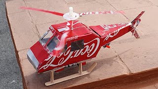 Helicóptero con latas de coca cola Helicopter with cans of coca cola ہیلی کاپٹر [upl. by Hanfurd663]