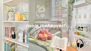 extreme small room makeover 2024 🌱🌷  aesthetic amp minimalist inspired [upl. by Hibbitts]