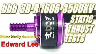 bbb 3BR 16063500KV Thrust Tests Promising but Overheats [upl. by Leverett]