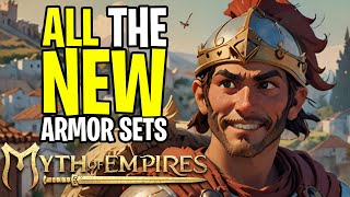 ALL The NEW Hellenic Armor Sets  Myth of Empires Survival RPG [upl. by Laved]