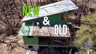 Installing a NEW amp OLD Metal Roof on the OFF GRID CABIN  EP 11 [upl. by Sergu75]