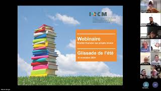 Webinaire informatif  Appel de projets Glissade de lété  IRCM [upl. by Blasien]