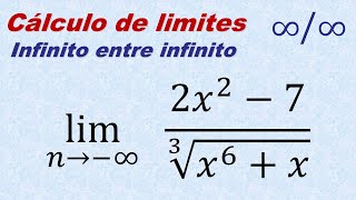 Límites con radicales al infinito Infinito entre Infinito limites con raíces cubicas en denominador [upl. by Erodeht42]