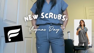 TRYING FABLETICS SCRUBS FOR THE FIRST TIME  Vlogmas Day 3 [upl. by Hartill]