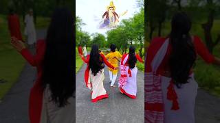 Dhaker tale komor dole 🙏 shorts dance ytshorts durga [upl. by Atnas]