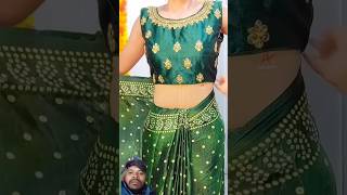 Saree dress draping wedding stylesareefashiongeelsdrappingsaree [upl. by Eelesor]