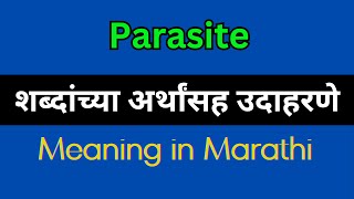 Parasite Meaning In Marathi  Parasite explained in Marathi [upl. by Nomaj]