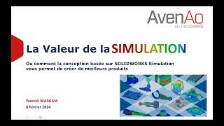 replay webinaire  La conception basée sur SolidWorks simulation [upl. by Asselem]