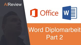 Word Tutorial DiplomarbeitAbschlussarbeit  2 Formatvorlagen und Inhaltsverzeichnis [upl. by Linn571]