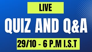 LIVE Test Your English Skills Grammar Quiz amp QampA with me at 6 pm IST [upl. by Aicenert]