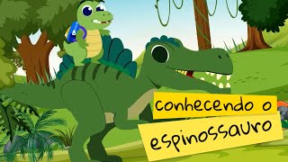 Desenho de dinossauro infantil Conhecendo o Espinossauro  Nino Dino na terra dos dinossauros [upl. by Tserof380]