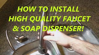 HIGH QUALITY Delta PullDown Kitchen Faucet with Integrated Soap Dispenser REVIEW [upl. by Tewfik]