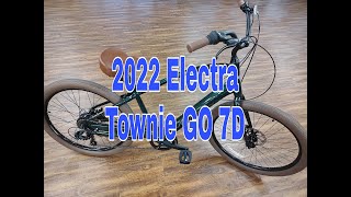 2022 Electra Townie Go 7D walkaround with specs and actual weight of the bike fully built [upl. by Ahsenav]