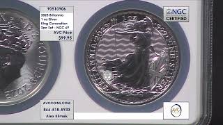 2023 Britannia 1 oz Silv  King Coronation 2pc Set  NGC 69 [upl. by Cecily]