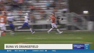 Orangefield High School takes the win from Buna 28  14 [upl. by Wenoa]