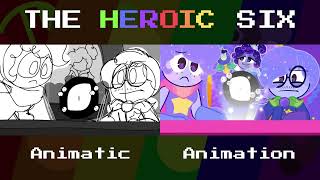 The Heroic Six Intro Animatic vs Animation [upl. by Stefano262]