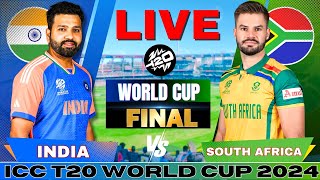 🔴 Live India vs South Africa T20 World Cup Final Live Match Score  IND vs SA Live match Today [upl. by Retsae]