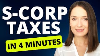 ✅ S Corporation Taxes Explained in 4 Minutes [upl. by Kinsman]