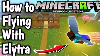 Flying with Elytra in Minecraft pocket edition 😎 minecraft [upl. by Imyaj]