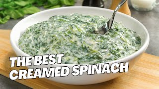 Best CREAMED SPINACH – a Perfect SIDE DISH to Meat or Fish Recipe by Always Yummy [upl. by Nagol]