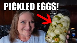 My BEST pickled eggs recipe  watch us make it [upl. by Studnia]