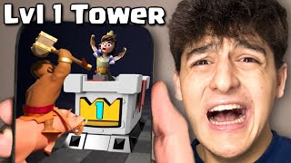 I Beat Clash Royale Without Upgrading The Towers [upl. by Akerdnahs]