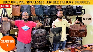 100 Original Leather Products  Leather Bag Wallet Belts leather jaipur leatherbag wholesale [upl. by Marte]