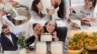 İLK KEZ YOĞURT MAYALADIK🥛🐄 tutmayan yoğurdu tutturduk valla 3 günlük mücadele verdik👩🏻‍🍳🧑🏼‍🍳 [upl. by Winona]