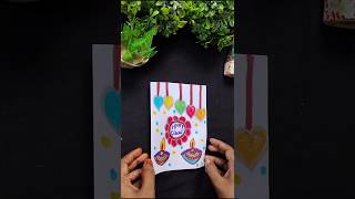 Happy diwali greeting card drawing art shotrs artandcraft viral trending trend [upl. by Yelnats]