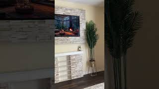 DIY Foam poster board tv entertainment amp wall shelf final look [upl. by Vandyke]